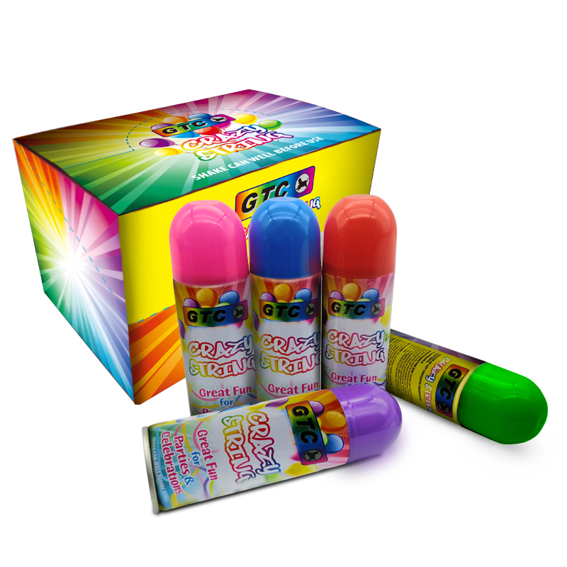 Billiga grossist bröllop konfetti snöspray färg band