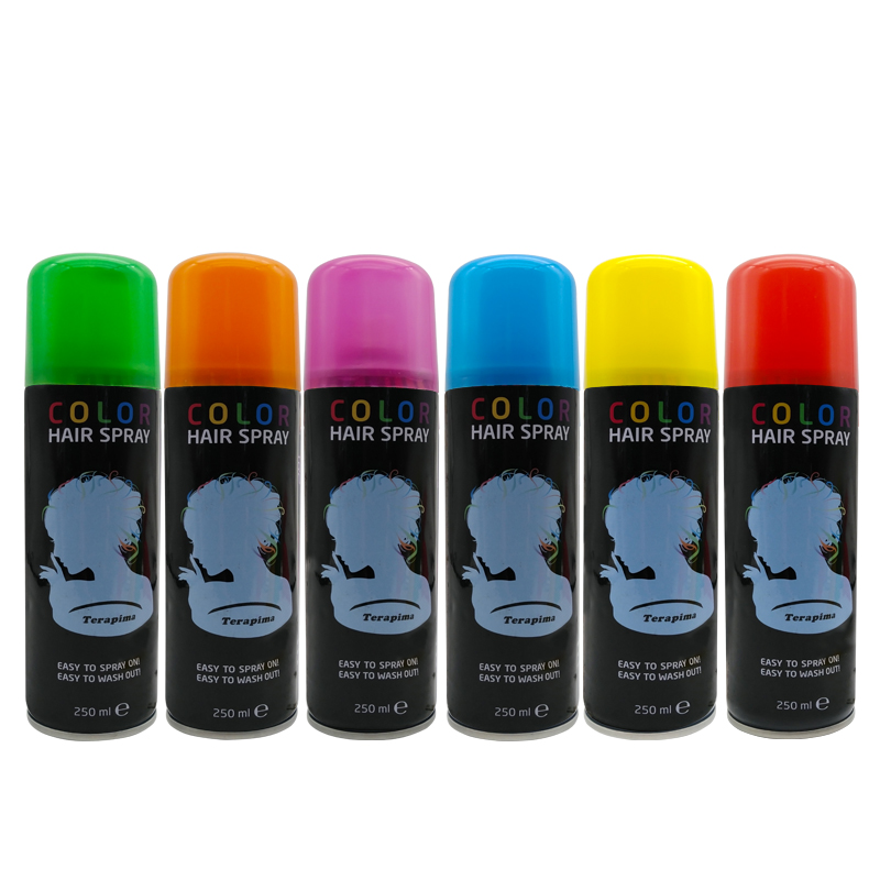 Färgglada ton hårfärg sprayfest hårfärg spray tillfällig tvättbar hårfärg spray
