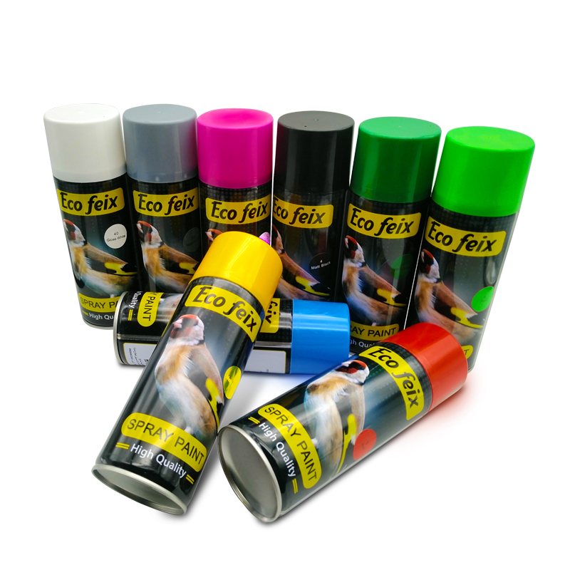 Högkvalitativ billig färg akryl aerosol färg prov bil graffiti sprayfärg