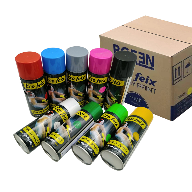 Högkvalitativ billig färg akryl aerosol färg prov bil graffiti sprayfärg