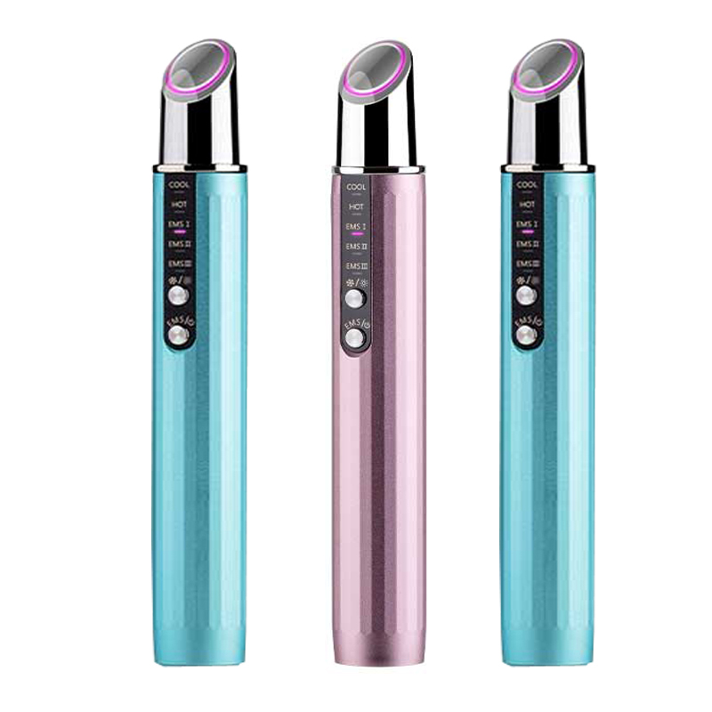 RF Beauty Eye Massager Stick ems Beauty Eye Instrument Radiofrekvens Hot&Cool Compress Instrument för att minska fina linjer, anti-wrinkles, blekande mörk cirkel, blekna ögonväskor
