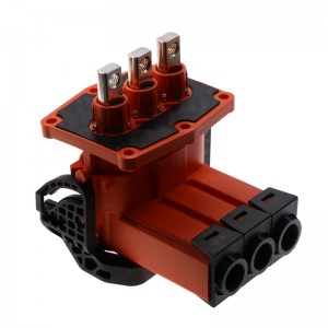 Nya energifordon Högströmskontakt 200A 3 -stifts armbågens plugghandtagskontakt