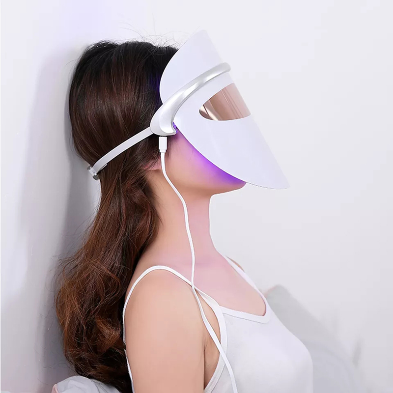 2022 LED Face Mask Light Therapy, 7 LED -ljusterapi Ansiktsskötsel Mask - Blue&Red Light for Acne Photon Mask - Korea PDT Technology for Acne Reduction