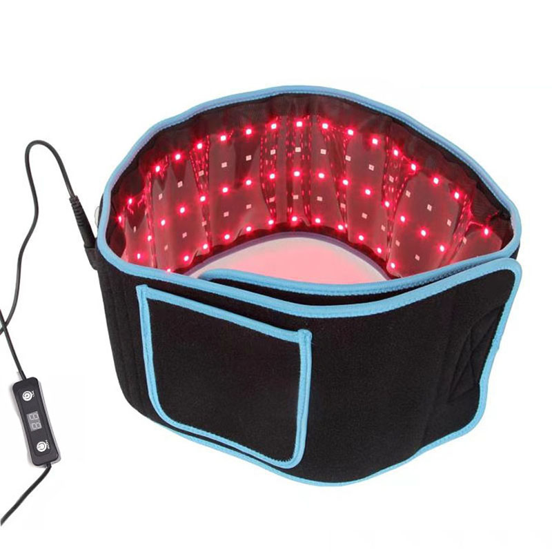 Nya LED -röda ljusbältesenheter för kroppsflexibel bärbar djupröd 660Nm ochnära infraröd 850nm dyna med timer för kroppens bakre axel smärtlindring, bakre axelfogar muskler, midja