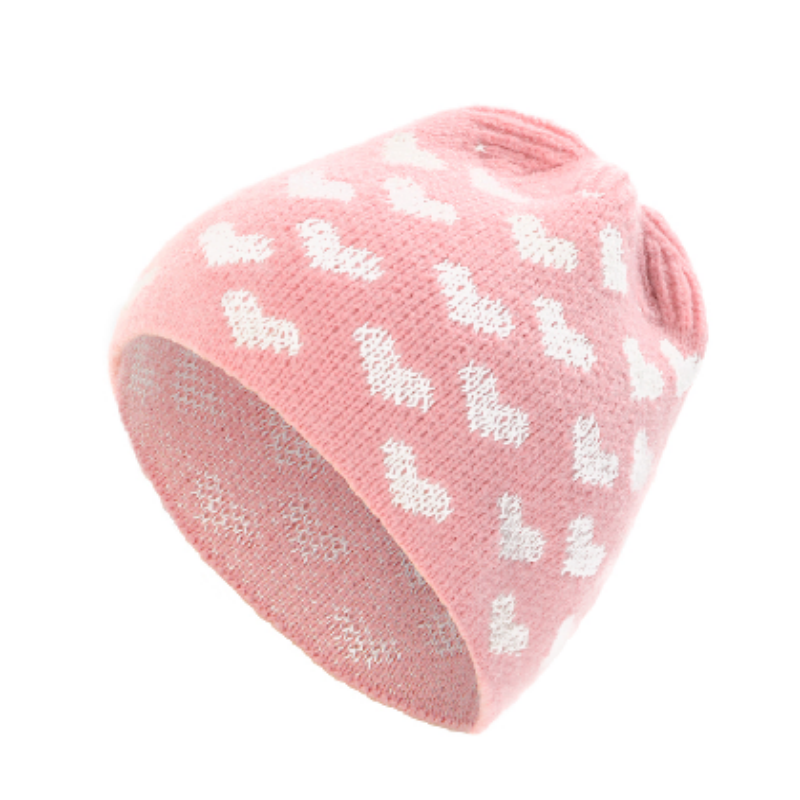 Reflekterande garn jacquard stickad hatt