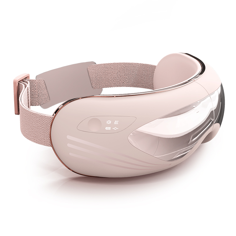 Ny design 4D Visual Electric uppvärmd lufttryck ögonmassager, bärbar mini intelligent lufttryck ögon trötthet migrän smarta ögonmaskglas vibration varm kompress för ögonavslappnande, förbättra ögoncirkulationen, minska torra ögon, mörka cirklar