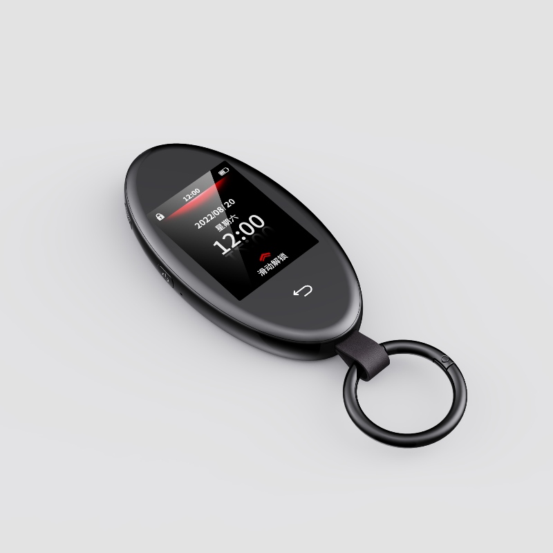 SMART LCD -skärm Touch Car Key, Upgrade Keyless Entry, Purple Car Key Auto Lock&Unlock Remote Car Starter, Key FOB Replacement Anti Stöldtillbehör, fordonslogotyp Display