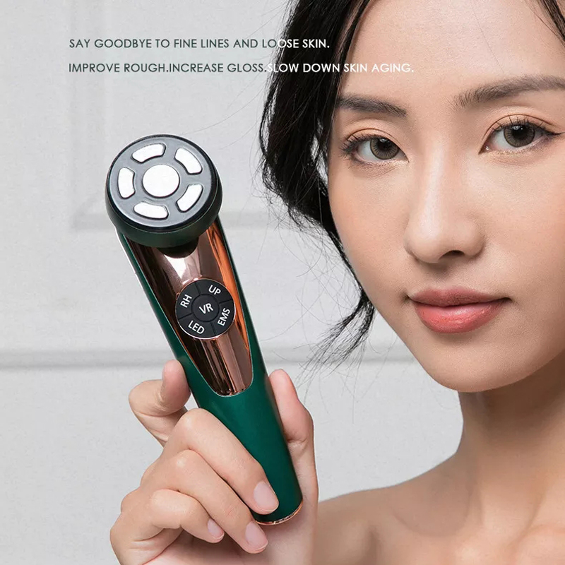 EMS HOT Cold Photon Beauty Instrument Face Skinwhiten Lyft Dra åt ansiktslyftning Skönhetsverktyg USB Portable Electric Face Massager, ansiktsintroduktion Rengöring av hud åtdragning rynka borttagning Het ansiktsintroduktion Skönhetsanordning