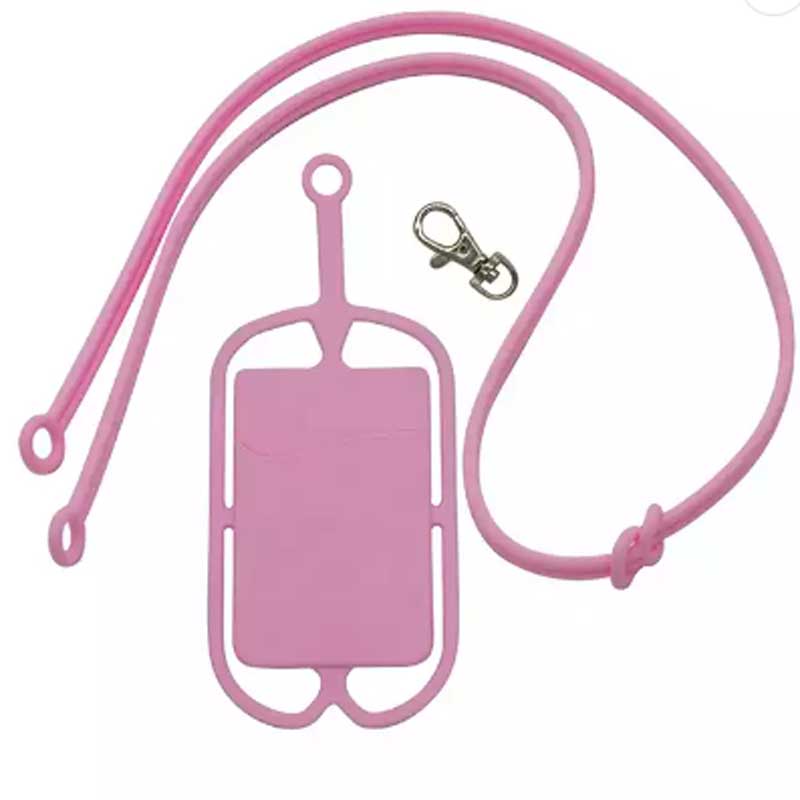 Flerfärgerny ringtelefonhållare mobiltelefon LANYARD Telefonfodral mobiltelefonfodral med kortficka silikonhalsspår mobiltelefon mobiltelefonhållare