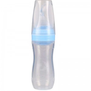 100% matkvalitet silikonsked pressa rispasta baby matande flaska silikon barn barn matar fruktnappsked flaska