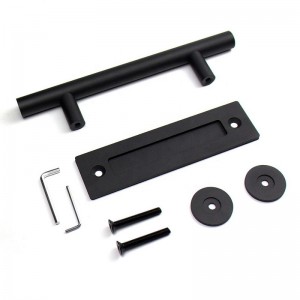 BH001 Black Round Barn Door Pull Handtag skjutdörrhandtag, ladugårdshandtag