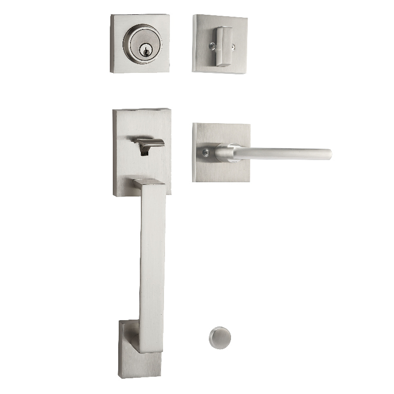 8002 Front Entry Tubular Handleset, Heavy Duty High Grade Security Entrance Locksets-Matte Black