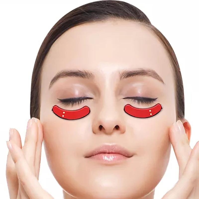EMS&Red Light Eye Beauty Massager Instrument, Hemanvänd skönhetsögonbrynkmassageranordning Vibration Massager LED Red Light Eye Patches RF Eye Beauty Instrument för att ta bort fina linjer