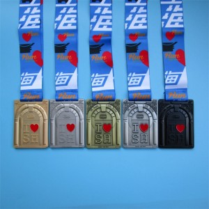 Zinklegering pläterade guld silver kopparsköldkombinationsmedaljer