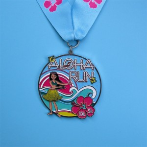 Färgglad mjuk emalj som kör medaljpriser
