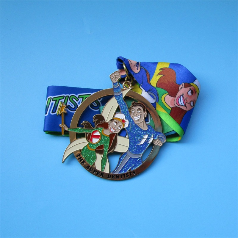 Sportmedaljer Tillverkare Design Tecknad karaktär Metallmedaljer för försäljning