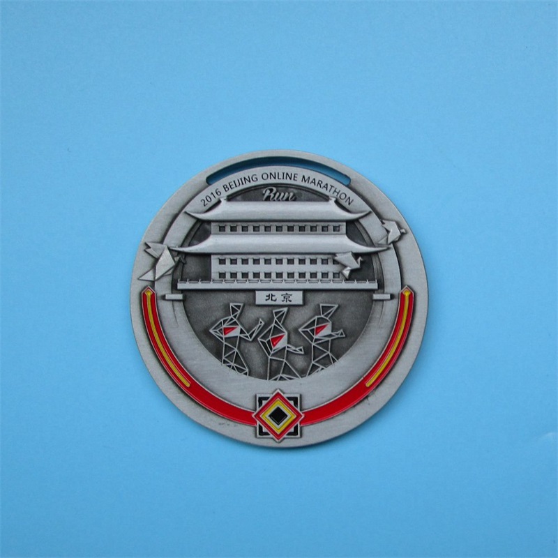 Anpassad logotyp Antik design 3D Metal Colorful Medal Marathon Medal Finishers 2016