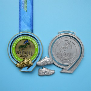 Die Cast Metal Badge 3D Aktivitetsmedaljer och utmärkelsen Medal of Honor med band