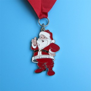 Gratis professionell design Julmetall Gift Snow Man Medallion Pendant Sport Medal