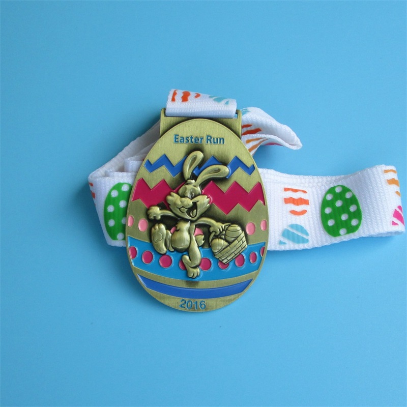 3D animaliska metallmedaljer Holiday Running Medlas