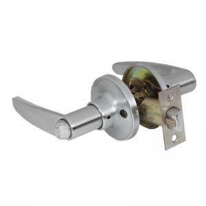 7302 Sekretessdörrhandtag med avtagbar spärrplatta, all metalldörrlåsuppsättning för sovrum och badrum