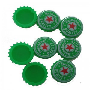Anpassad design Debosed Logo Round Silicone Beer Bottle Savers Caps Universal Water Beer Saver återanvändbar mössa Silikonflaska Cap Silicone Beer Bottle Caps Sodavatten Bottle Saver Crown Caps Wine Cap Cap