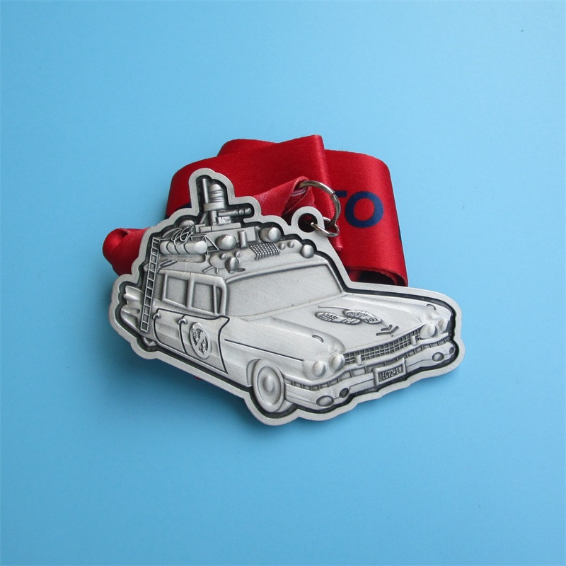 Virtual Run Medal Car Design 3D Metal Hanger Guldmedaljer Anpassad sportmedalj