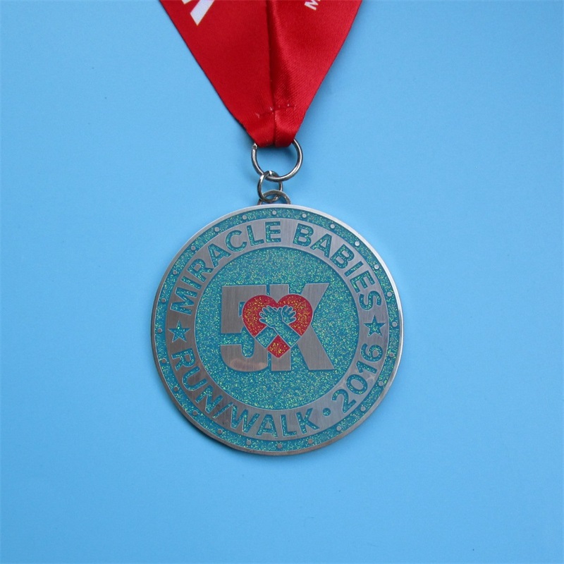 Souvenirer av allmän välfärdsaktiviteter glitter metallmedaljer