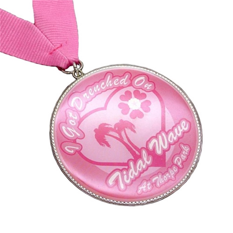 Pink Printing Running MedalS for Women Custom Metal Sport Marathon Medal med band