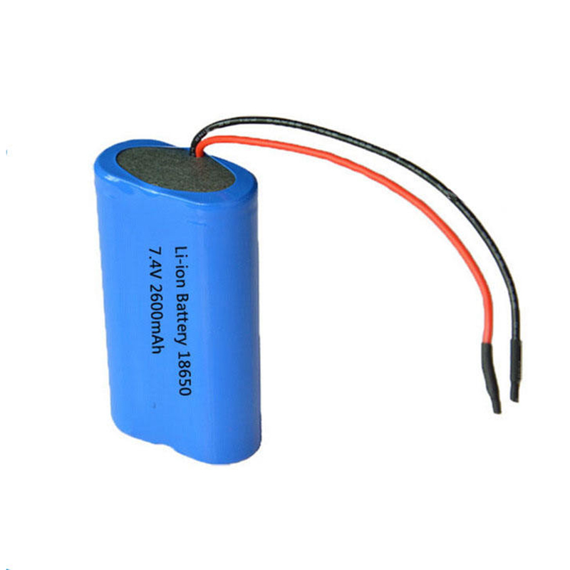 Hög kapacitet 7.4V 18650 Li-ion uppladdningsbart batteripaket 2S1P 2600mAh för elektronik