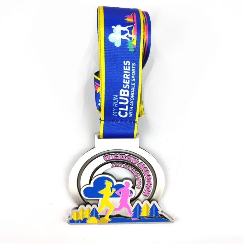 Holiday Run medaljer Färgglad mjuk emalj Simning Rinnande dansmetallmedalj