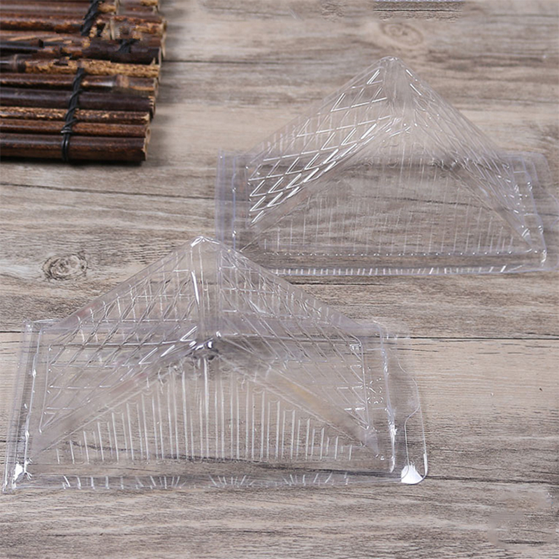 Clear Triangle Box Packaging Wholesale Plastic Food Custom Label Disponerbar Vacker Sandwich och Cake Customer's Logo Pet, PLA