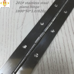 Standardstorlek lång gångjärn 201#72 \'\'*2 rostfritt stål piano gångjärn kontinuerligt radskåp piano gångjärn