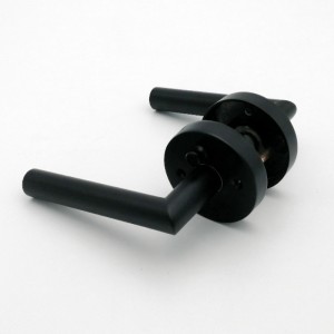 R7505 dörrhandtag svart, integritetsdörrspaken interiör för sovrum badrummet, modernt smalt modern design tunga dörrspakar med lås