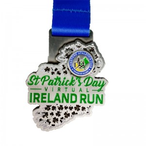 Anpassad silikonband Epoxy Sport Competition Awards kör medaljen för löpning