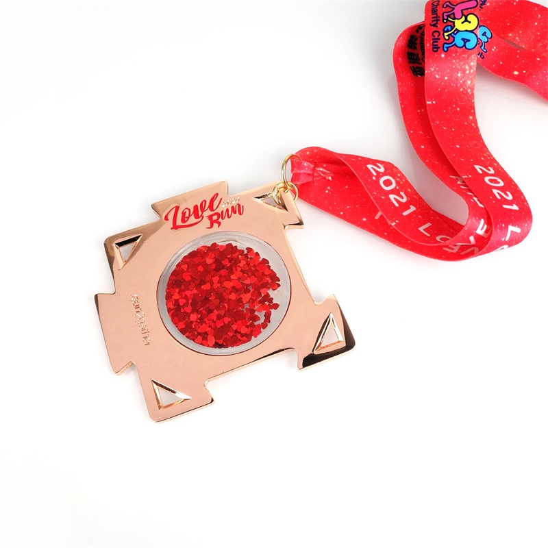 Exklusiv designgjutmetallmedaljer med band PVC -plastmedaljer