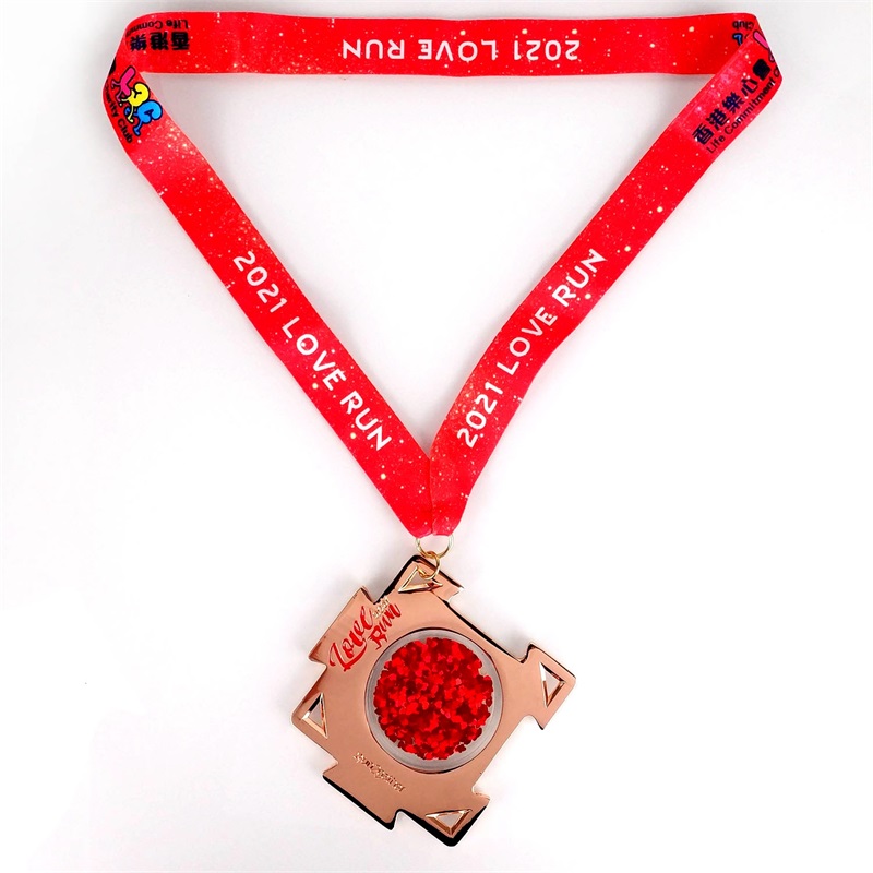 Exklusiv designgjutmetallmedaljer med band PVC -plastmedaljer