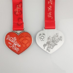 Maraton som kör medaljer Holiday Running Medals Gift for Valentine\'s Day Love
