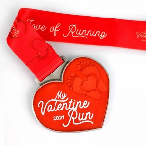 Maraton som kör medaljer Holiday Running Medals Gift for Valentine\'s Day Love