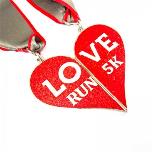 Holiday Running Medals Metal Gifts for Valentine\'s Day Trail Running MedalS