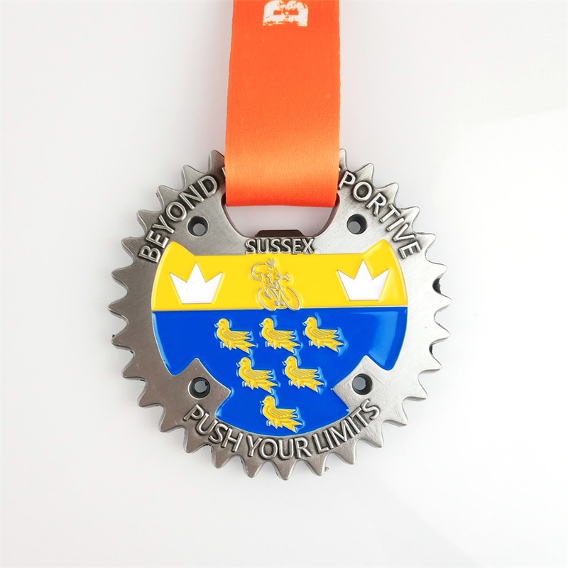 Jubileum medaljer sportmedaljer och band för löpning