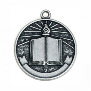 Kan repaseras metallmedaljer Stockmedalj 7/8-tums antika silversportmedaljer
