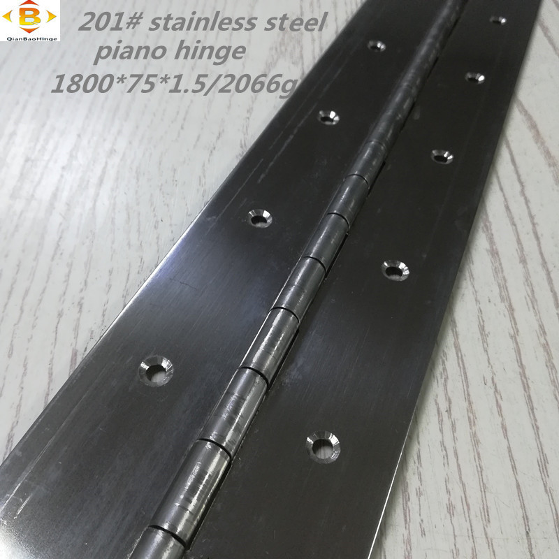 Standardstorlek lång gångjärn 201#72 ‘’*2.5 72*3Thick rostfritt stål piano gångjärn kontinuerligt rad skåp piano gångjärn