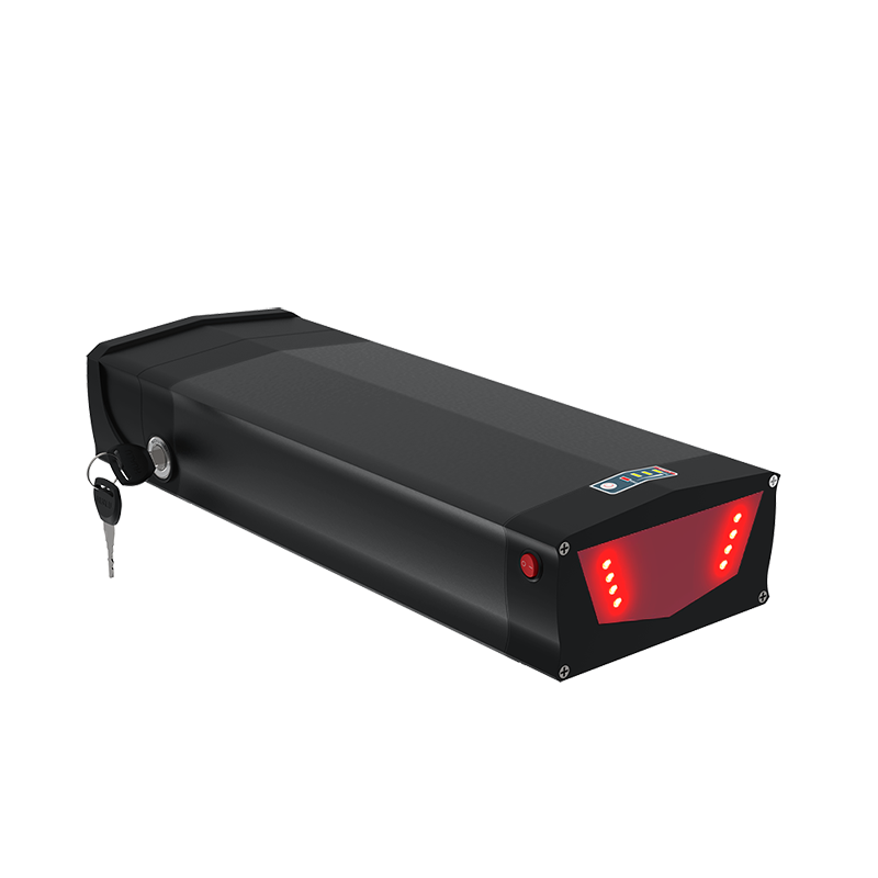 Bakre rack litium ebike batteri bms laddningsbart 18650 batteri 36v 48v 52v 10ah 20Ah för elektrisk cykel