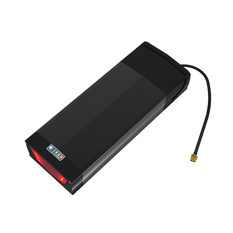Bakre rack litium ebike batteri bms laddningsbart 18650 batteri 36v 48v 52v 10ah 20Ah för elektrisk cykel