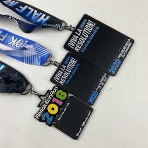 Sportmedaljer och band tilldelar trämetall medalje