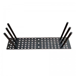 Högkvalitativ svart pulversprutningsstål flytande konsol med avtagbar stödstång