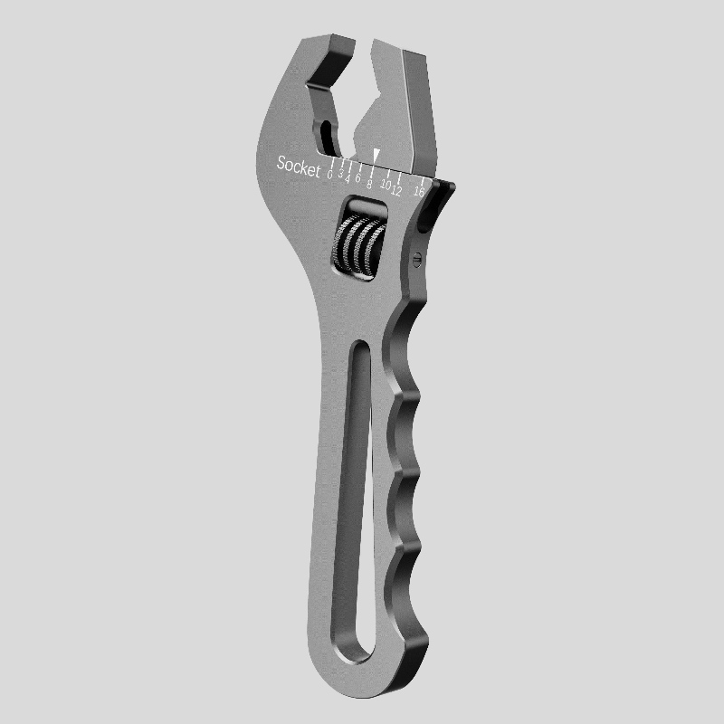 Justerbar skiftnyckel för 3an-16an slangmonterande adapter aluminium