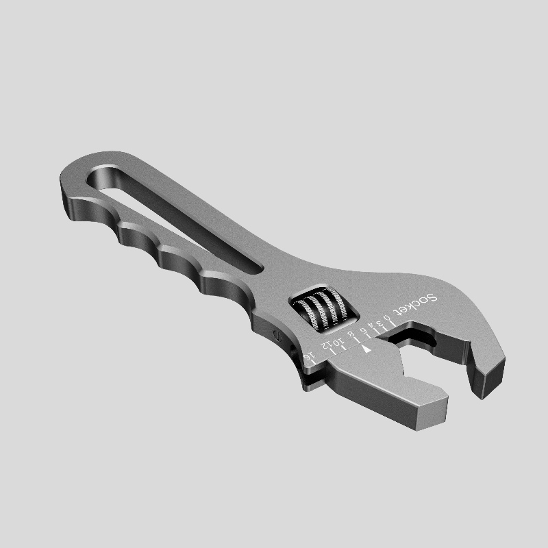 Justerbar skiftnyckel för 3an-16an slangmonterande adapter aluminium