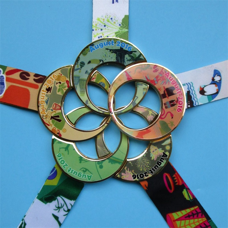 Medal 3D UV -tryckning Anpassad form Logo Metal Sport Medal för grossist